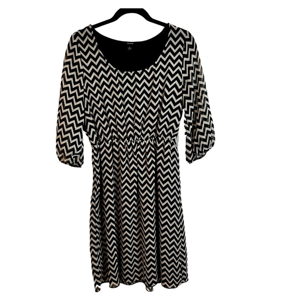 Black and White Chevron Dress